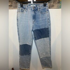PAC sun size 25 mom jeans denimn patch